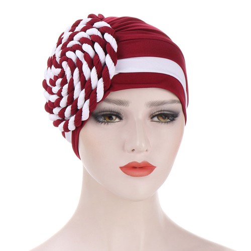 NEW Women Beanie Cap Hair Loss Braid Hat Turban Head Warp Cover​ India Nightcap - Bild 14 von 23