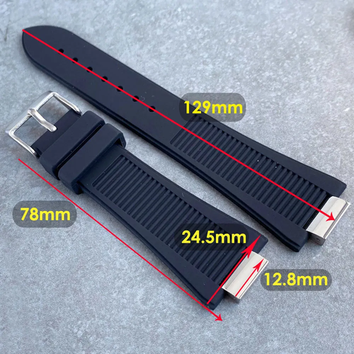 Correa de reloj de silicona para reloj automático Nautilus estilo NH35 NH36 para hombre eslabones finales de acero - Imagen 2 de 11