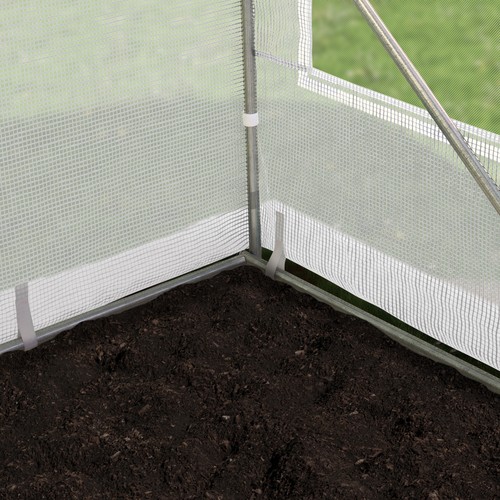 TOOLPORT Polytunnel Greenhouse Grow Tunnel 4x8m - PE Cover 180g/m² transparent - Picture 11 of 12