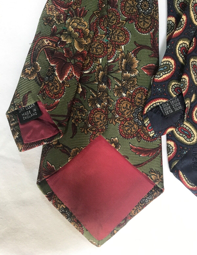 HARRODS & LIBERTY SILK TIES VINTAGE GOOD CONDITION DIFFERENT PATTERNS & COLOURS - Picture 12 of 24