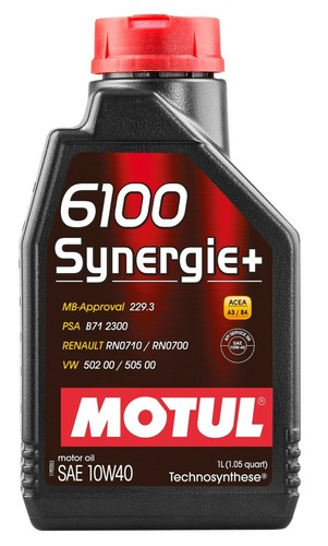 Motul 6100 SYNERGIE+ 10W40 - 1L - Technosynthese Engine Motor Oil