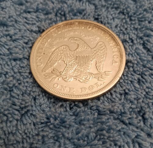 1872 Liberty Seated dollar, Extra Fine, toned, and highly reflective - Picture 4 of 4