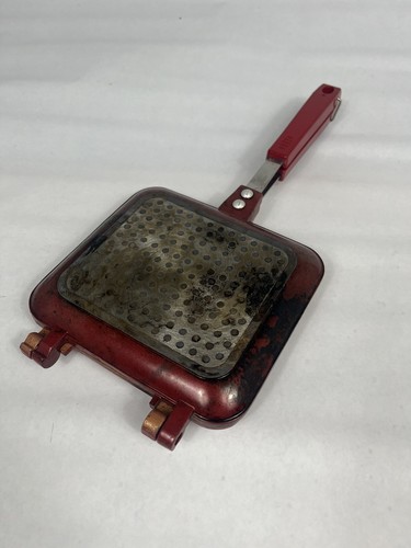 Red Copper Flipwich Pan Sandwich Stovetop Panini Maker - Picture 2 of 5