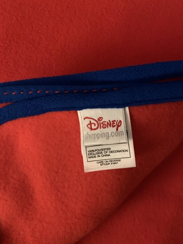 Vintage Disney Winnie The Pooh And Tigger Fleece Throw Blanket Red NEW - Picture 6 of 6