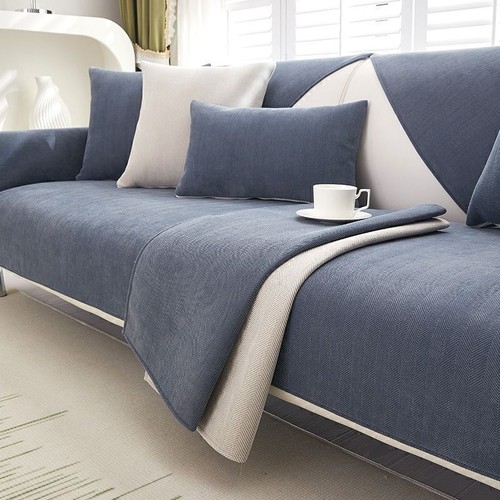 Funny Fuzzy Couch Cover, Non Slip Herringbone Chenille Fabric Sofa Cover - Picture 13 of 15