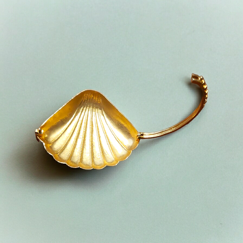 Schalclip, aufklappbar Muschelform Vintage, Schalzubehör (A110) - Bild 2 von 6
