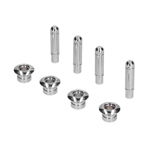 Car Door Lock Knob Beautiful ABS Chrome 8pcs Silver Car Inner Door Lock Pin - Picture 2 of 12