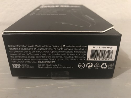 SkullCandy Jib XT Amplified Active Wireless Sport Earbuds Black New In Box - Picture 6 of 8