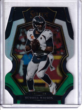 2022 Panini Select Premier Level Green & Black Die Cut Russell Wilson #131