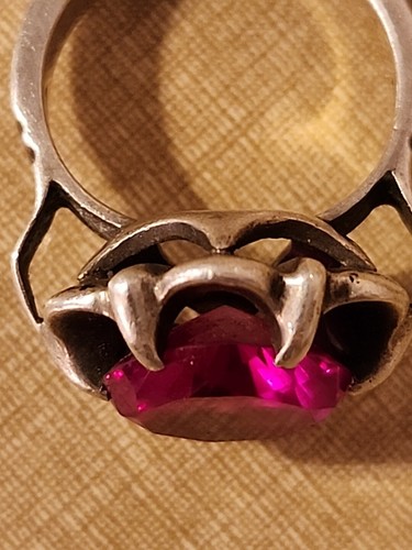 Vintage Taxco Sterling Silber Ring mit rotem Stein • Größe 8, Gewicht 10,5 Gramm - Bild 5 von 9