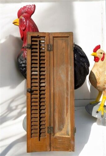Wooden Window Shutter, Victorian Window Louver, Architectural Salvage B39,