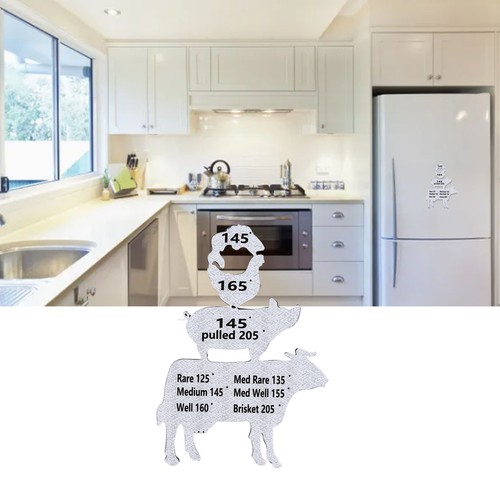 BBQ Smoking Meat Temperature Guide For Grilling Party Metal Cooking Temperature - Bild 11 von 23