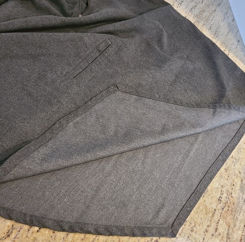 Vintage Crossroads Gray Hooded Poncho Size L/XL Pocket Zip Neck Boxy Lagenlook - Imagen 6 de 13