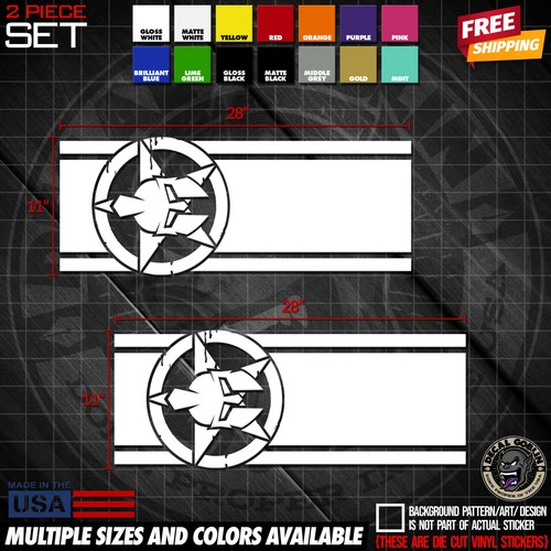 Vinyl Stickers Decal Graphics For Jeep Fits Gladiator JT 2018+ Bedside x2 Sparta - Picture 2 of 12