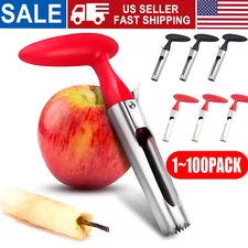 Fruit Apple Corer Pear Tools Stainless Steel Kitchen Twist Easy Core Remover US