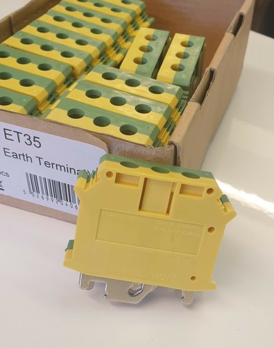 Din Rail earth terminal connector (screw) 2.5mm, 10mm, 16mm or 35mm Options - Picture 29 of 37