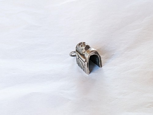 Vintage Sterlingsilber Indianerhäuptling 3D Kopfschmuck Anhänger - Bild 6 von 6