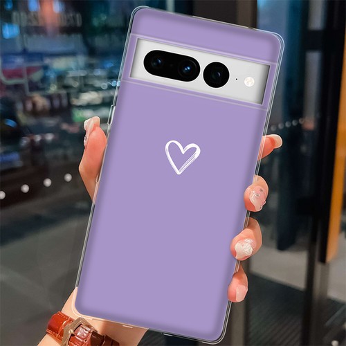 Heart Back Silicone TPU Cover Phone Case For Google Pixel 9 8A 7 6 Pro 6A 5 4A - Bild 23 von 41