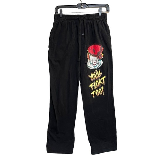 IT Clown Size S Small PJ Bottoms Unisex You Float Too Movie Clown Black