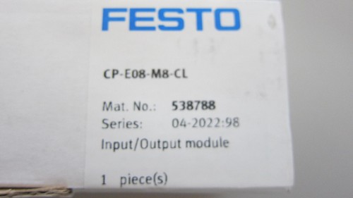 E/A-Modul Festo CP-E08-M8-CL Art-Nr.538788 - Bild 2 von 3