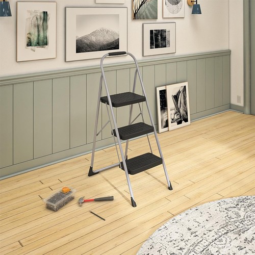 Platinum Folding Step Stool with 3 Steps and Slip-Resistant Grip - 200 lbs - Picture 5 of 10