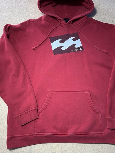 Vintage Billabong Hoodie Sweatshirt Mens XL Red Graphic Cotton Pullover Y2K - Picture 2 of 7