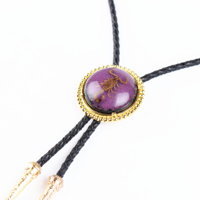 Agate Real Scorpion BOLO Tie Wedding Necklace Vintage Western Cowboy All Colors