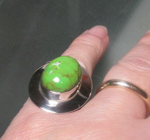 925 silver Mojave turquoise ring UK N/US 6.75. - Picture 7 of 8
