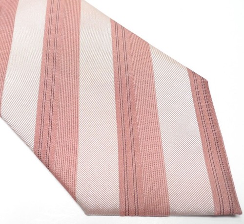 Corbata Hugo Boss Para Hombre Beige | Corbata Patrón Rayas Corbata Ajustada Hecha en Italia - Imagen 2 de 9