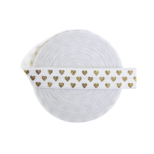 Lámina elástica plegable con estampado FOE 5/8" corazón de novia corbata de pelo 50 carrete de 100 yardas - Imagen 30 de 65