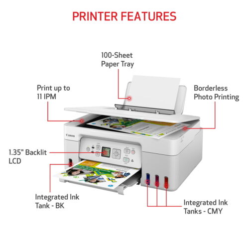 PIXMA G3270 Megatank Tintenstrahldrucker - Weiß - Bild 5 von 9
