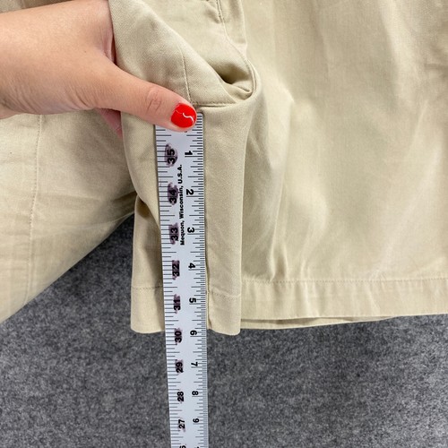 Karen Scott Sport Shorts Women 10 Beige Chino High Rise Elastic Waist - Picture 5 of 8