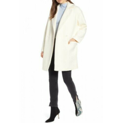 NWT SOMETHING NAVY Arielle Charnas Ivory Double Breasted Coat Jacket M eBay