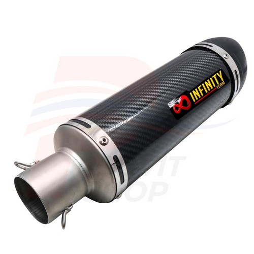 2" Exhaust Muffler with INFINITY Plate Carbon/Black - Picture 6 of 6
