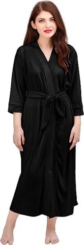 Women Robe Long Knit Bathrobe Lightweight Kimono Robe for Women NY Threads - Picture 3 of 101