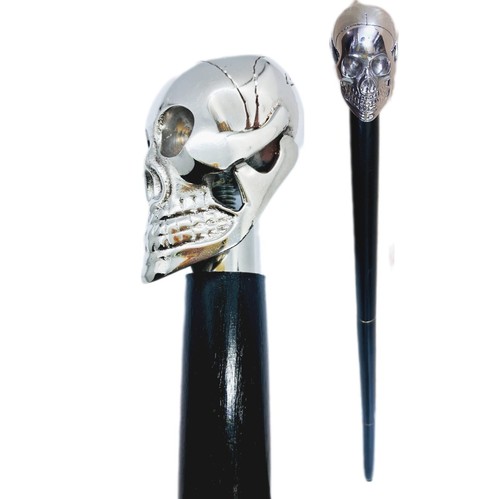 Halloween Scary DEAD SKULL Wooden Walking Cane Stick Horror Costume CosplayParty - Picture 1 of 13