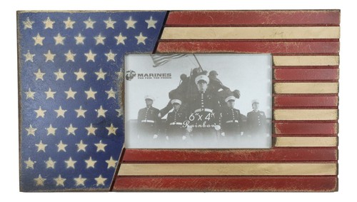 Patriotic USA Star Spangled Banner American Flag 4"X6" Picture Photo Frame - Picture 2 of 5