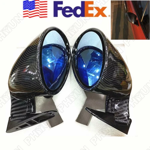 1 Pair Carbon Fiber Color Vintage Sport Racing Car Side Wing Mirror Plane Mirror