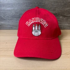 Germany Hat Cap Strap Back Red Hamburg Adjustable