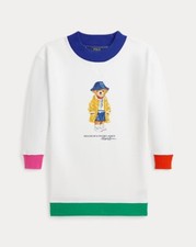 NWT POLO RALPH LAUREN Polo Bear Fleece Sweatshirt Dress 5,6X
