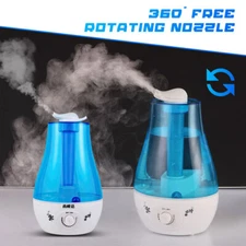 Double Spray 360° Cool Mist Ultrasonic Air Humidifier Diffuser for bedroom