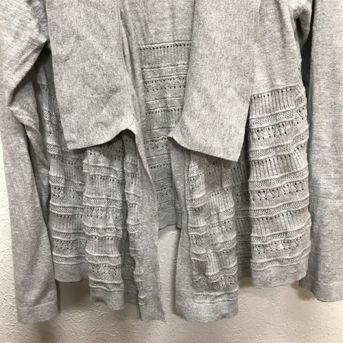 Banana Republic Strickjacke Pullover Damen L grau vorne offen Strick Baumwollmischung - Bild 2 von 9