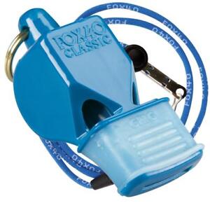 Fox 40 Classic CMG Whistle With Lanyard Referee Safety Alert Blue 2-Pack
