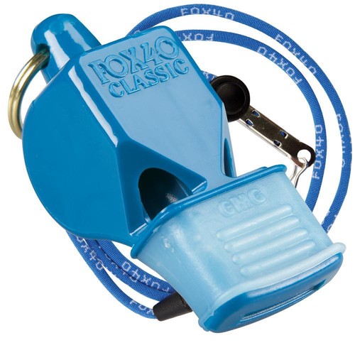 BLUE Fox 40 Classic CMG Whistle Official Coach Safety Alert Rescue W/ LANYARD - Picture 1 of 3