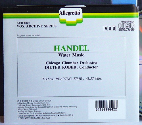 5 Classical CD Lot #148: Beethoven Vivaldi Handel Ravel Chabrier Debussy Dukas - Picture 11 of 11