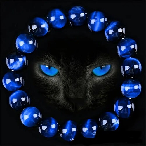 1/3Pcs Natural Tiger Eye 10Mm Beads Bracelets Blue Brown Red Elastic Bracelets - Picture 10 of 12