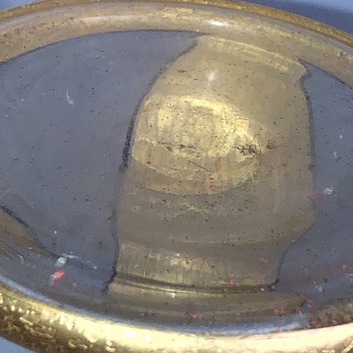 Antique DeVilbiss Perfume Bottle In Clear Glass Acid Etched Gold Gilded No Top - Picture 12 of 15