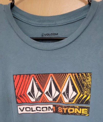 VOLCOM STONE SHORT SLEEVE T SHIRT MENS SIZE LARGE Surfing Blue - Picture 2 of 6