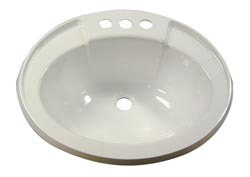 American Motorhome RV Bathroom Sink, 17"x20" White 16370pwa - Picture 1 of 1