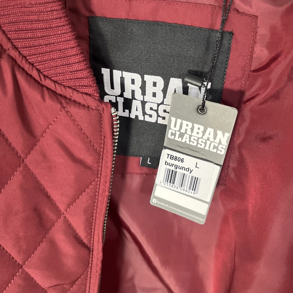Urban Classics Bomberjacke Jacke Übergangsjacke Windjacke burgundy, Größe L - Bild 4 von 4